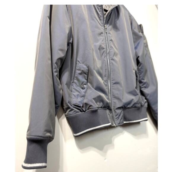Rydell Bomber Jacket Alpha Prime Slim Silver Y2K Preppy Festival Women Large - Picture 6 of 10